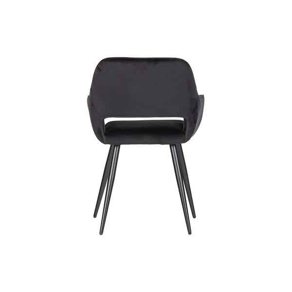 Črni oblazinjeni jedilni stoli v kompletu z nasloni za roke 2 ks Jelle – WOOOD-image-4