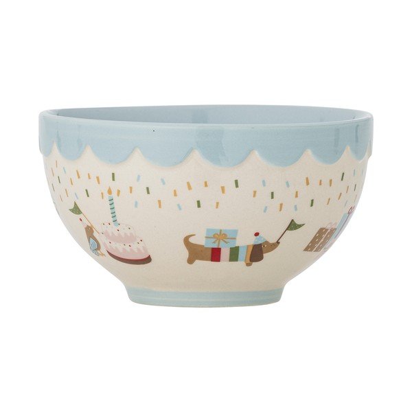 Svetlo modra/kremno bela otroška skleda iz kamenine ø 13,5 cm Celebrate – Bloomingville Mini-image-4