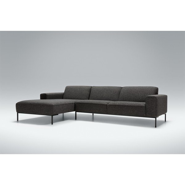 Temno siva kotna sedežna garnitura Ville - Sits-image-1