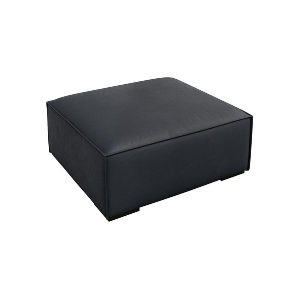 Temno moder usnjen tabure Madame – Windsor & Co Sofas-image-1