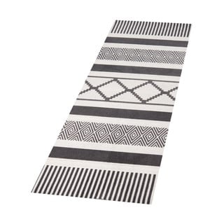 Črno-siva preproga Zala Living Cook & Clean Urban, 45 x 140 cm