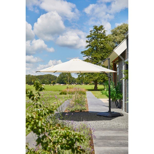 Bež senčnik ø 350 cm Shadowflex Deluxe – Hartman-image-1