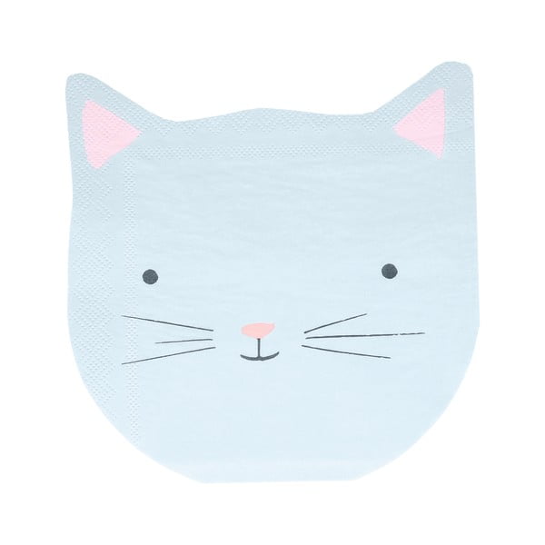 Papirnati prtički v kompletu 16 ks Cat – Meri Meri-image-2