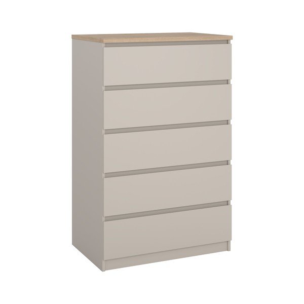 Kremno bela komoda 77x121x50 cm Naia – Tvilum