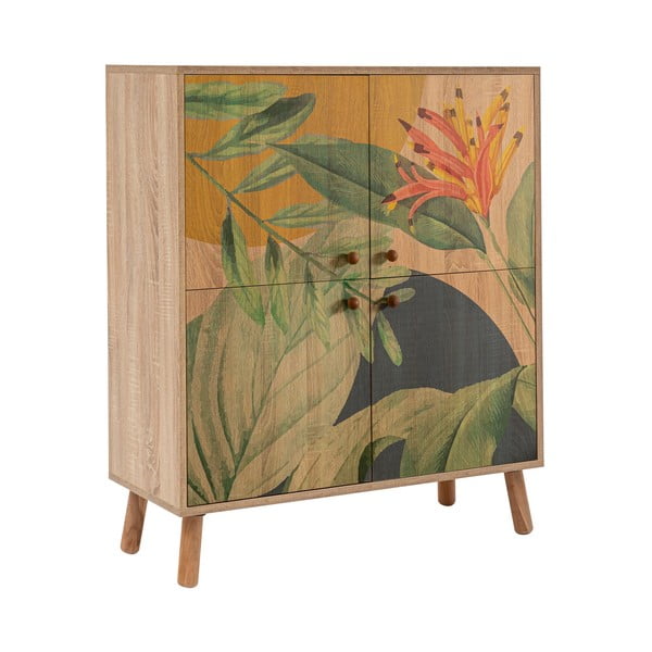 Omarica v hrastovem dekorju v naravni barvi 95x111 cm Multilux – Kalune Design-image-2