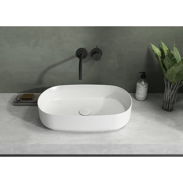 Bel keramičen umivalnik 55x36 cm Infinity Oval – Sapho-image-1