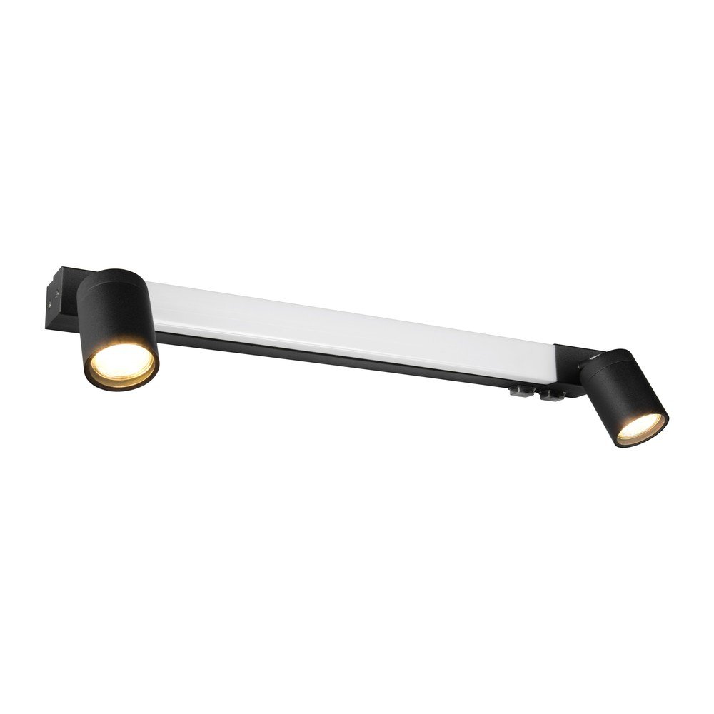 Mat črna LED stenska svetilka Enrico