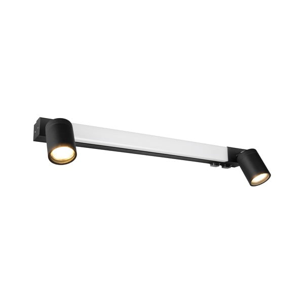 Mat črna LED stenska svetilka Enrico – Trio