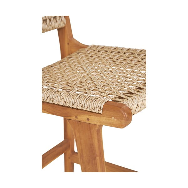 Barski stol iz masivnega tika v naravni barvi (višina sedeža 60 cm) Derby – House Nordic-image-4