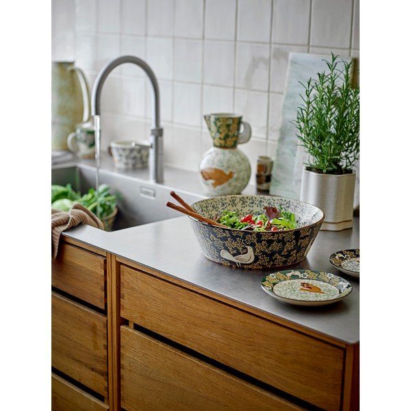 Modra keramična skleda ø 28 cm Hezha – Bloomingville-image-2