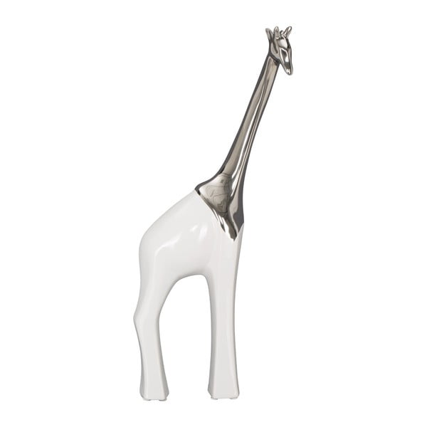 Dekorativni kipec iz bele keramike Mauro Ferretti Žirafa, višina 45 cm
