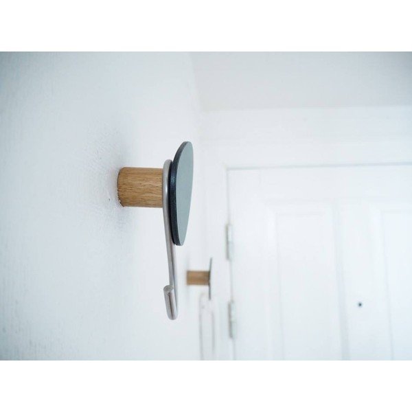 Prašno zelen jeklen stenski obešalnik Dot S Nupo – LIND DNA-image-1