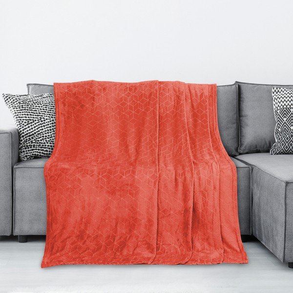 Rdeča odeja iz mikrovlaken DecoKing Nessa, 150 x 70 cm-image-1