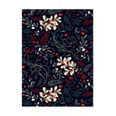 5 listov črnega ovojnega papirja eleanor stuart Winter Floral, 50 x 70 cm