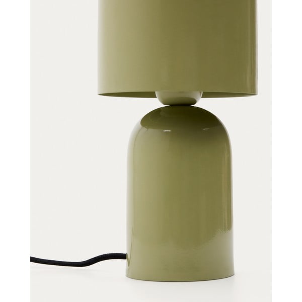 Zelena namizna svetilka s kovinskim senčilom (višina 28 cm) Monze – Kave Home-image-4