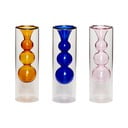 Komplet 3 steklenih vaz iz stekla Hübsch Colors, višina 23 cm