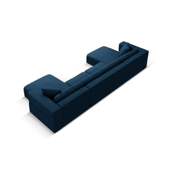 Modra kotna sedežna garnitura (v obliki črke "U") Esther – Milo Casa-image-3