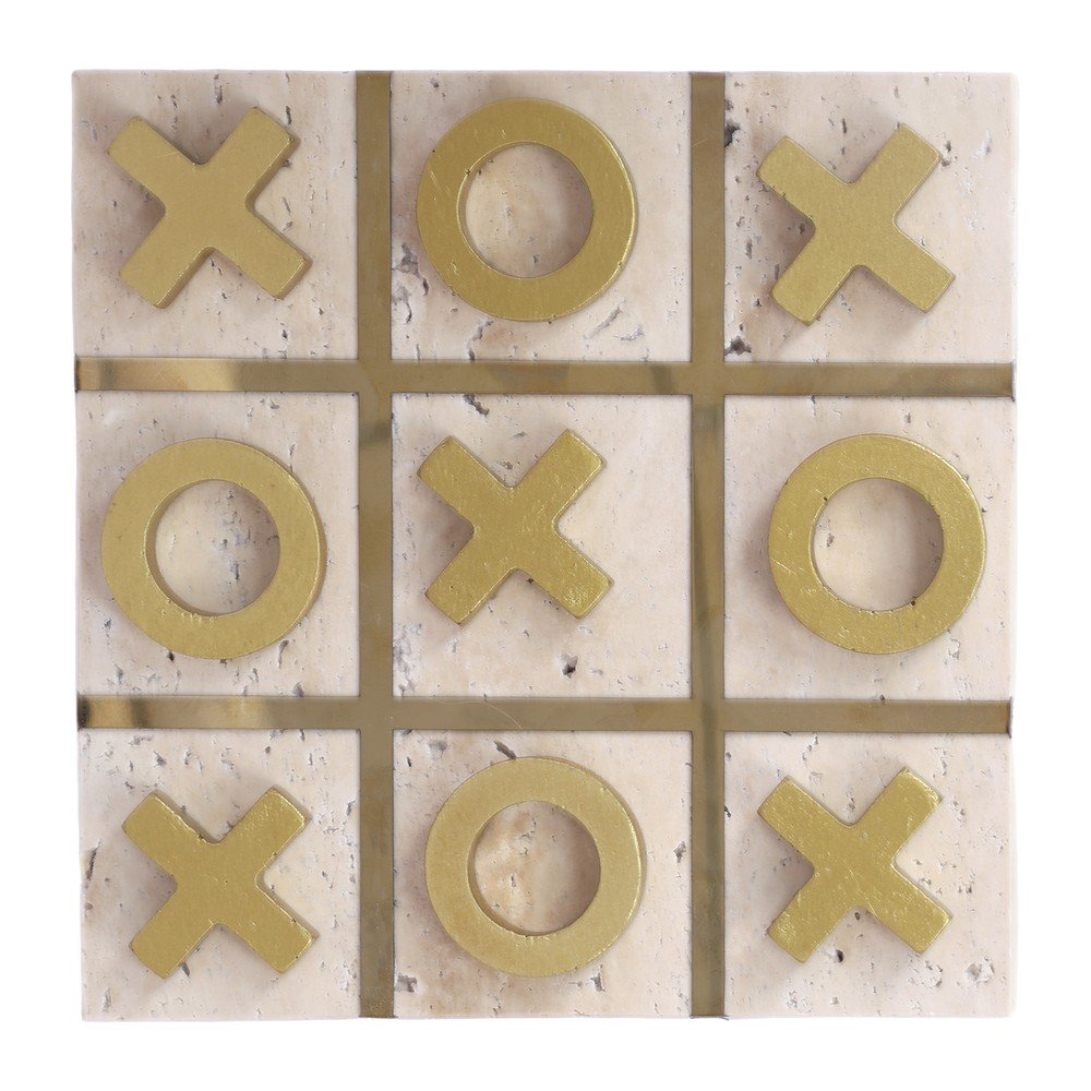 Kamnita majhna dekoracija Tic Tac Toe