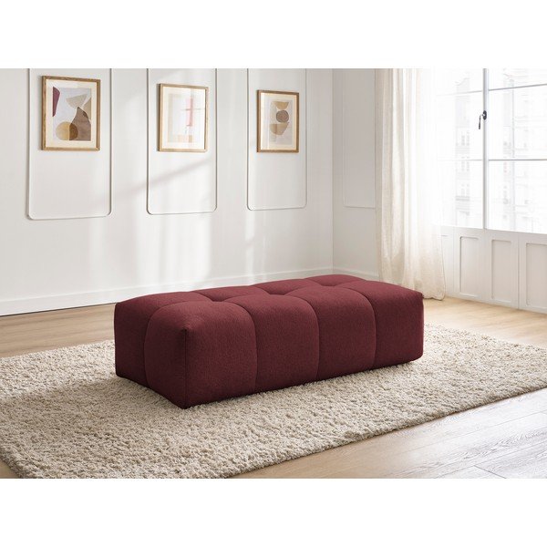 Bordo rdeč tabure iz šenilje Everest – Bobochic Paris-image-1