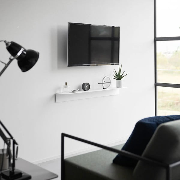 Bela kovinska polica 90 cm – YAMAZAKI-image-1