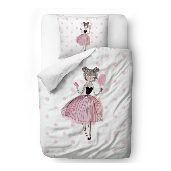 Bombažna otroška posteljnina Butter Kings Pink Girls, 100 x 130 cm