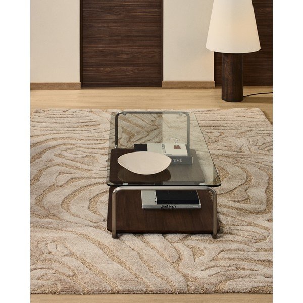 Bež ročno tkana preproga iz mešanice volne 200x300 cm Tribet – Kave Home-image-2