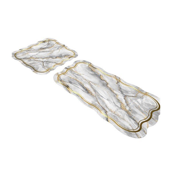 Sive/v zlati barvi kopalniške preproge v kompletu 2 ks 60x100 cm – Foutastic-image-2