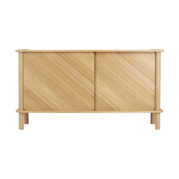 Komoda iz masivnega hrasta z drsnimi vrati v naravni barvi 135x73,5x48 cm Italic – UMAGE-image-3