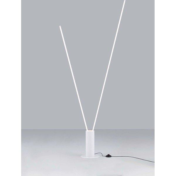 Mat bela kovinska LED stoječa svetilka z upogljivo konstrukcijo (višina 181 cm) Kimolia – Nova Luce-image-3