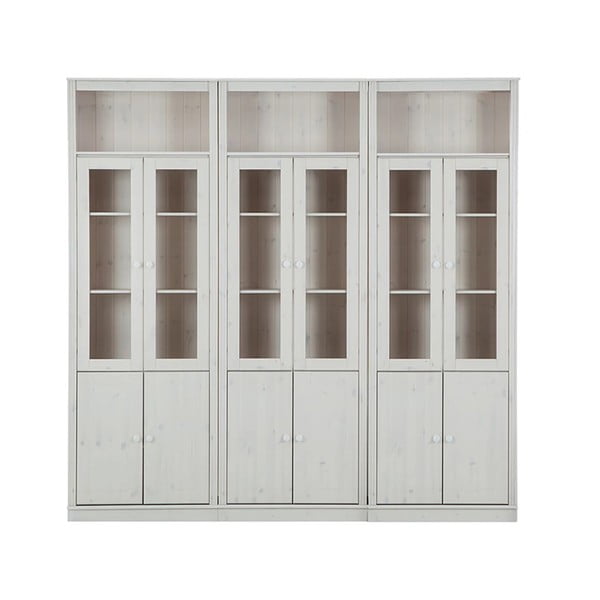 Bela vitrina iz masivnega bora 518x223 cm Anita – Støraa