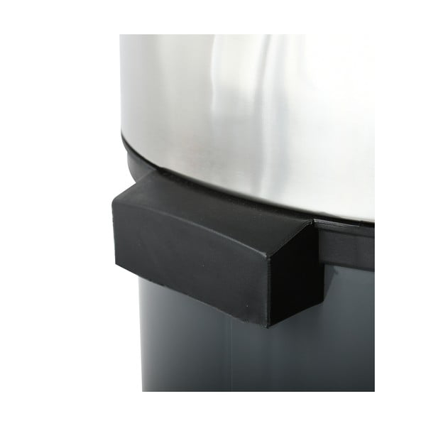 Temno siv jeklen koš za smeti na dotik 30 l – MSV-image-4