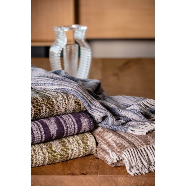 Rjava pletenina z bombažem Euromant Zanzibar, 140 x 180 cm-image-1