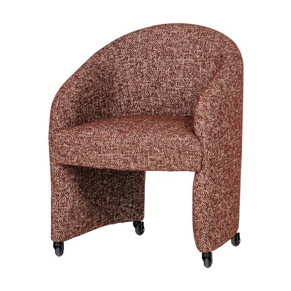 Oblazinjen pisarniški stol v barvi terakote Cordo – WOOOD