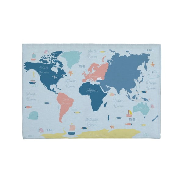 Kopalniška podloga z deležem bombaža Really Nice Things Worldmap, 40 x 60 cm