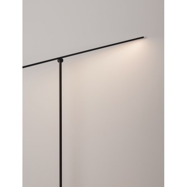 Mat črna kovinska LED stoječa svetilka z upogljivo konstrukcijo/zatemnitvena (višina 144 cm) Tenso – Nova Luce-image-2