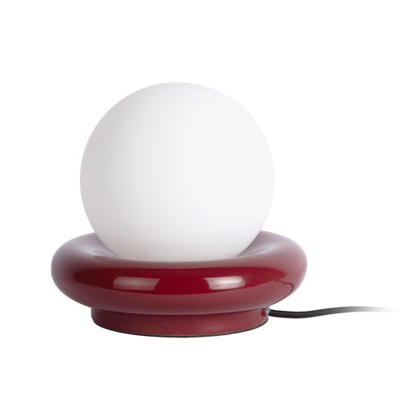 Bordo rdeča keramična namizna svetilka (višina 19 cm) Catania Ring – Leitmotiv