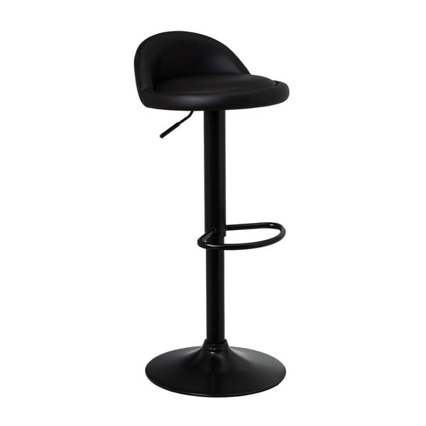 Črni barski stoli z nastavljivo višino iz umetnega usnja v kompletu 2 ks (višina sedeža 72 cm) – Casa Selección
