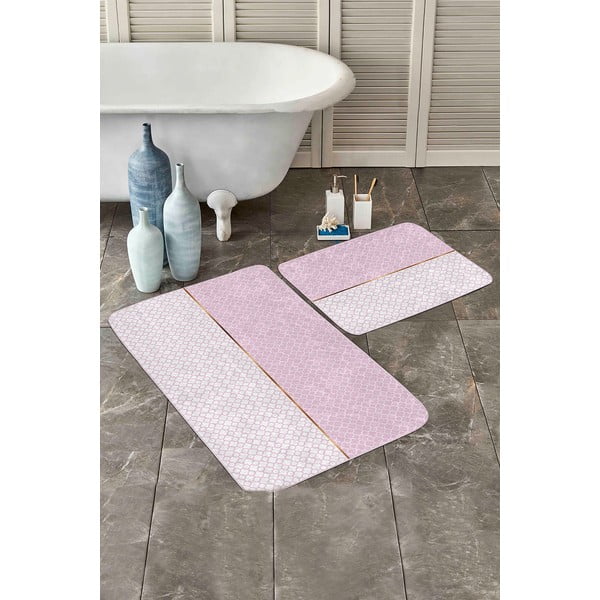 Rožnate kopalniške preproge v kompletu 2 ks 60x100 cm – Mila Home-image-3