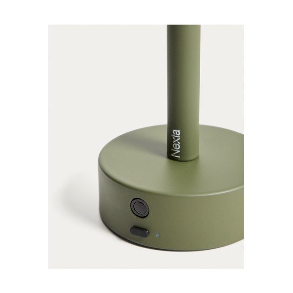 Zelena kovinska LED namizna svetilka (višina 30 cm) Bow – Kave Home-image-4