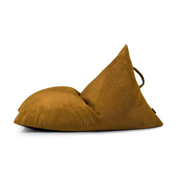 Gorčično rumena otroška vreča za sedenje iz rebrastega žameta Razzy – SLOWDOWN