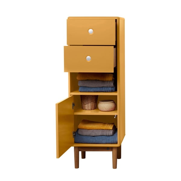 Gorčično rumena visoka/stenska kopalniška omarica 40x100 cm Color Bath – Tom Tailor-image-3