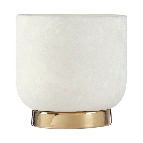 Kermičen cvetlični lonec v belo- zlati barvi Premier Housewares Callie, ø 16 cm-image-1