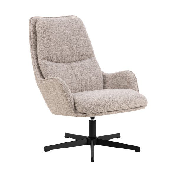 Bež vrtljiv fotelj iz tkanine bouclé Bosley – Actona