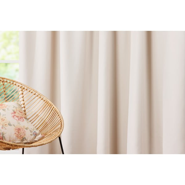 Kremno bela zavesa z drsniki 140x260 cm – Mendola Fabrics-image-1