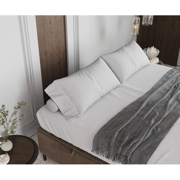 Bež oblazinjena zakonska postelja s prostorom za shranjevanje 160x200 cm Tate – Maison de Rêve-image-4