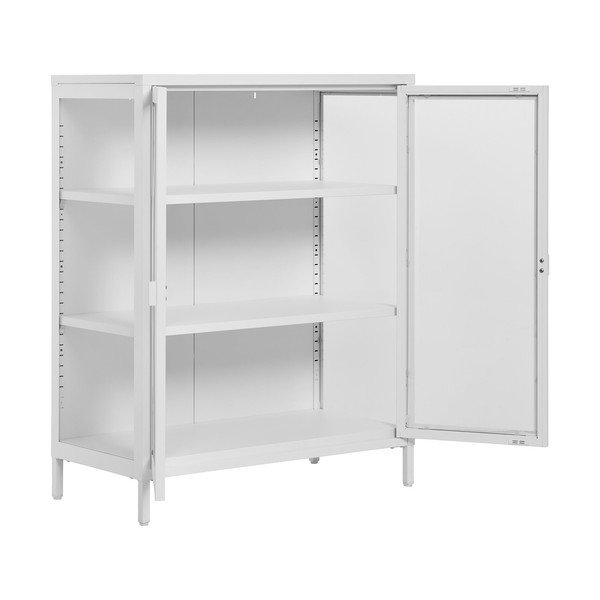 Bela kovinska vitrina 80x101 cm Brisbane – House Nordic-image-2