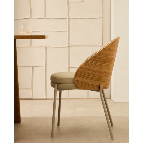 Kremno bel jedilni stol Eamy – Kave Home-image-2