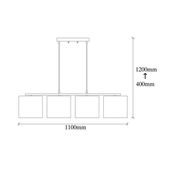 Črna viseča svetilka s tekstilnim senčilom Baston – Opviq lights-image-2
