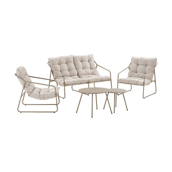 Bež oblazinjena vrtna garnitura za 4 osebe Nilo – House Nordic-image-2