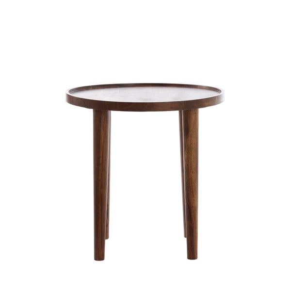 Okrogla stranska mizica iz masivne akacije ø 45 cm Qiano – Light & Living